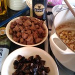 Beef guinness and anchovy pies