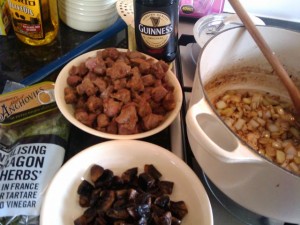 Beef guinness and anchovy pies