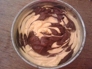 Chocolate Vanilla Marble Cake