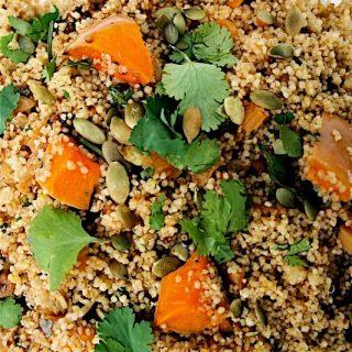 Couscous with dried apricots and butternut squash