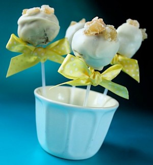 Jamaica Ginger Cake Pops with White Chocolate