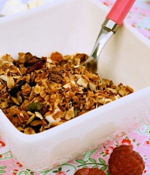 Coconut Granola with Cherry