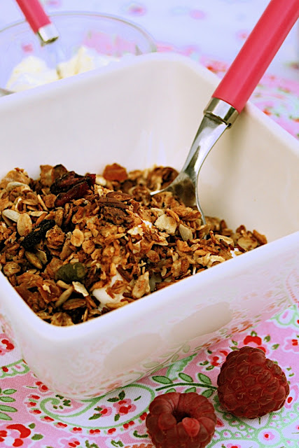 Coconut Granola with Cherry