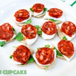 Easy chorizo canapes recipe with mini oatcakes, mozzarella and rocket