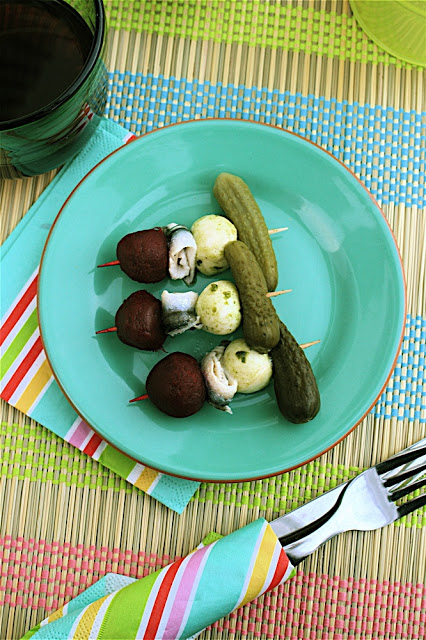 easy tapas beetroot bocquerones