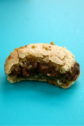 Pistachio Macarons with Chocolate Filling