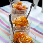 Orange Pannacotta Crumble Pots with Candied Kumquat