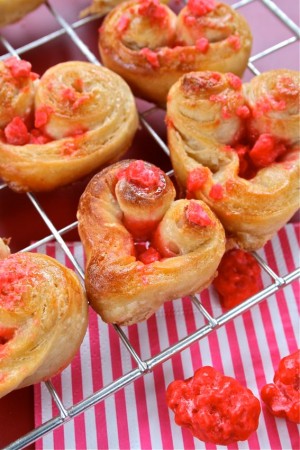 Pink Praline Palmiers with Krushchev Dough
