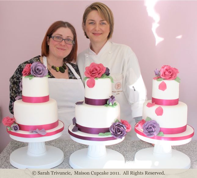 Peggy Porschen Academy March 2011: Sarah Trivuncic (left) writer of Maison Cupcake with Peggy Porschen (right)