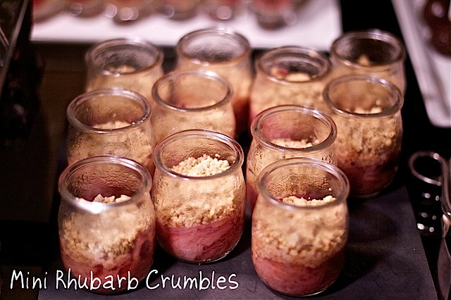 Mini Rhubarb Crumbles at The Athenaeum Pudding Parlour