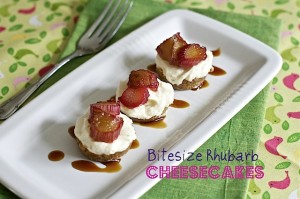 Rhubarb No Bake Cheesecakes