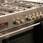 AEG range cooker close up
