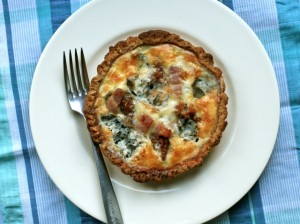 Blue Cheese Tart with Fig and Bacon