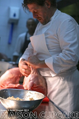 Marco Pierre White stuffs his turkey | development.maisoncupcake.com See how chef Marco Pierre White prep his roast turkey at development.maisoncupcake.com #thanksgiving #christmas 