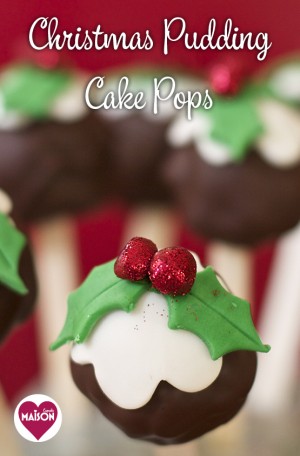 Christmas Pudding Cake Pops