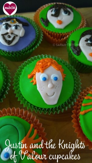 Justin & the Knights of Valour Character Cupcakes
