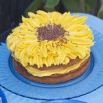 Easy lemon sunflower cake