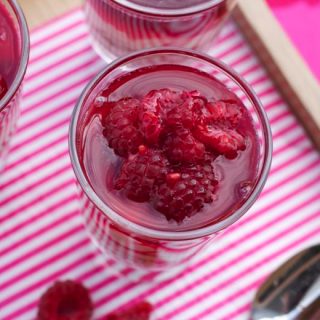 Raspberry Rhubarb Cheesecakes