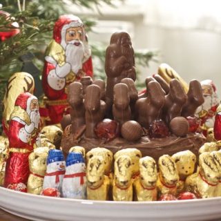 Chocolate Christmas Cake Hack using Lindt Christmas Reindeer