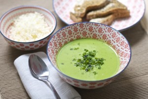 vitamix pea soup with cheese and chives recipe