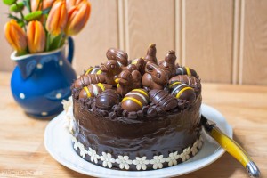 Easter Chocolate Praline Layer Cake