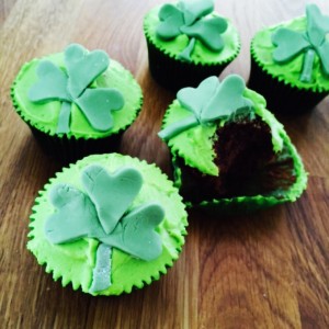 St Patrick’s Day Shamrock Cupcakes
