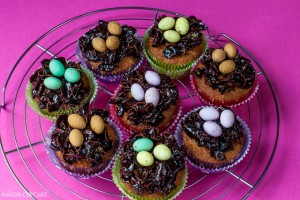 Chocolate Easter Cupcakes with Mini Egg Nests