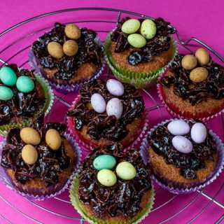 Chocolate Easter Cupcakes with Mini Egg Nests