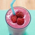 Pinkalicious raspberry smoothie with red cabbage