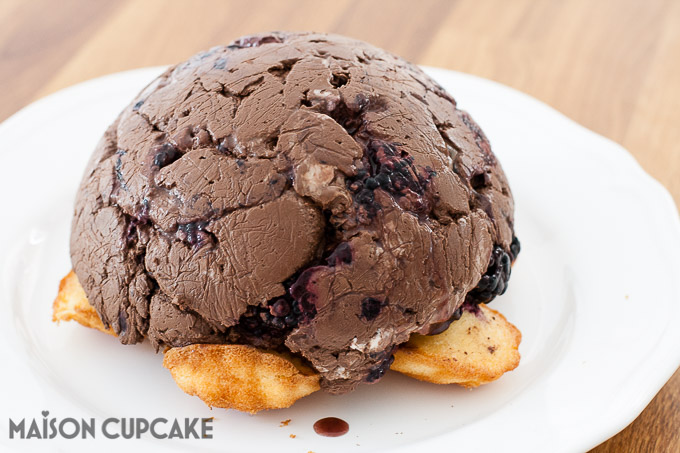 How to make Chocolate Blackberry Charlotte Dessert easy showstopper bombe with quark mousse See step by step photos at development.maisoncupcake.com