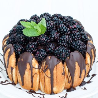 How to make Chocolate Blackberry Charlotte Dessert easy showstopper bombe with quark mousse See step by step photos at development.maisoncupcake.com