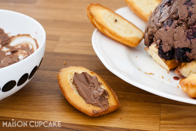 How to make Chocolate Blackberry Charlotte Dessert easy showstopper bombe with quark mousse See step by step photos at development.maisoncupcake.com