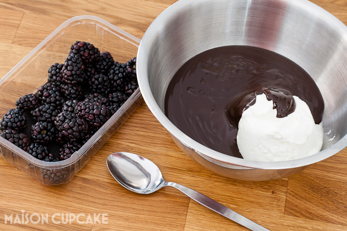 How to make Chocolate Blackberry Charlotte Dessert easy showstopper bombe with quark mousse See step by step photos at development.maisoncupcake.com