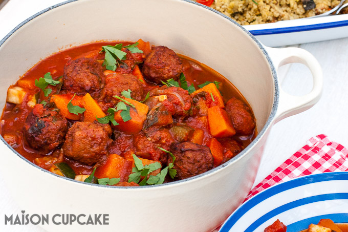 How to make easy meatball casserole Moroccan tagine style stew - 7 - full recipe at development.maisoncupcake.com