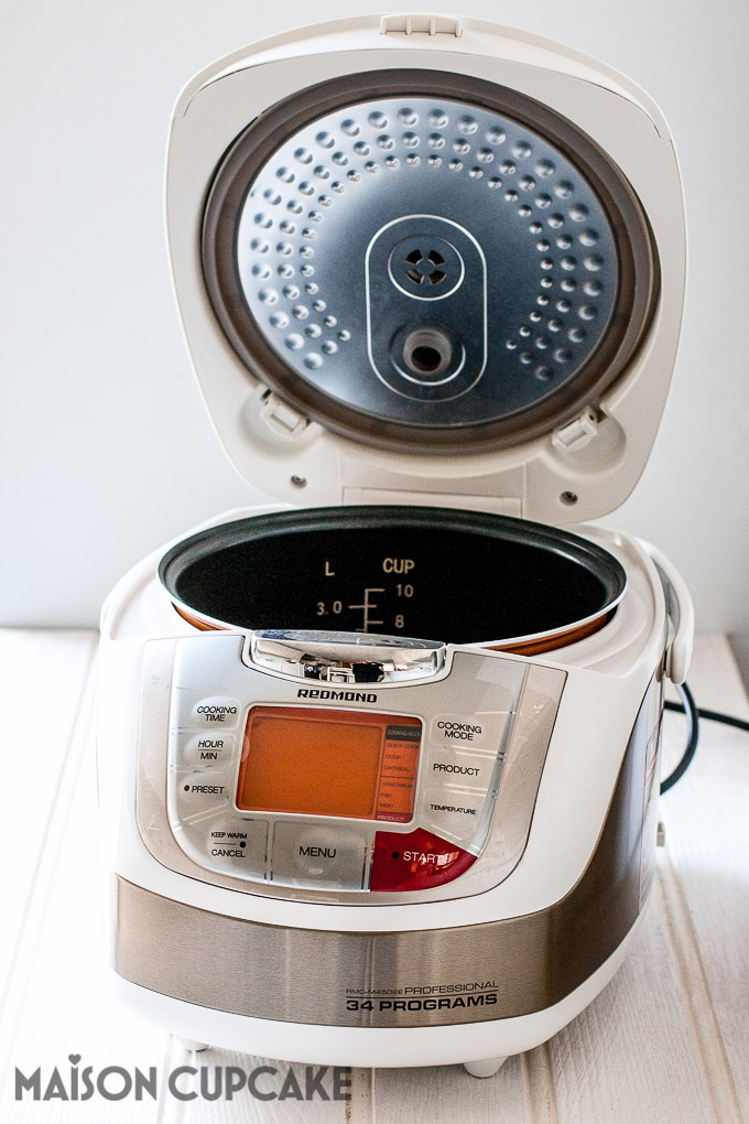 Garlic mushroom couscous in Redmond Multicooker finished recipe at development.maisoncupcake.com