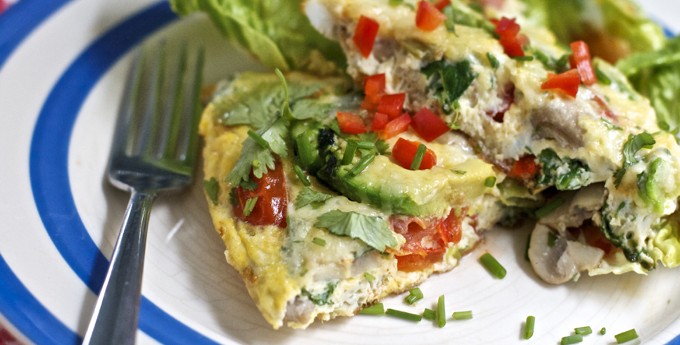 Vegetable Frittata Recipe - easy brunch recipe for vegetarians