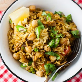 Vegetable Biryani with Cauliflower and Chickpeas (Vegan)