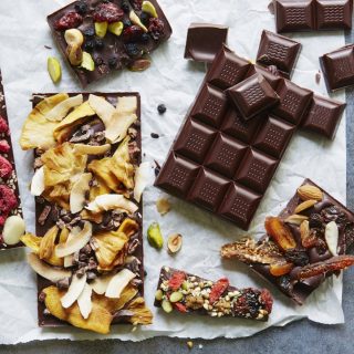 Homemade Chocolate Bars with Dried Fruit