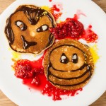 Monster Pancakes with raspberry tie-in with film Hotel Transylvania-2