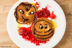 Monster Pancakes with raspberry tie-in with film Hotel Transylvania-2