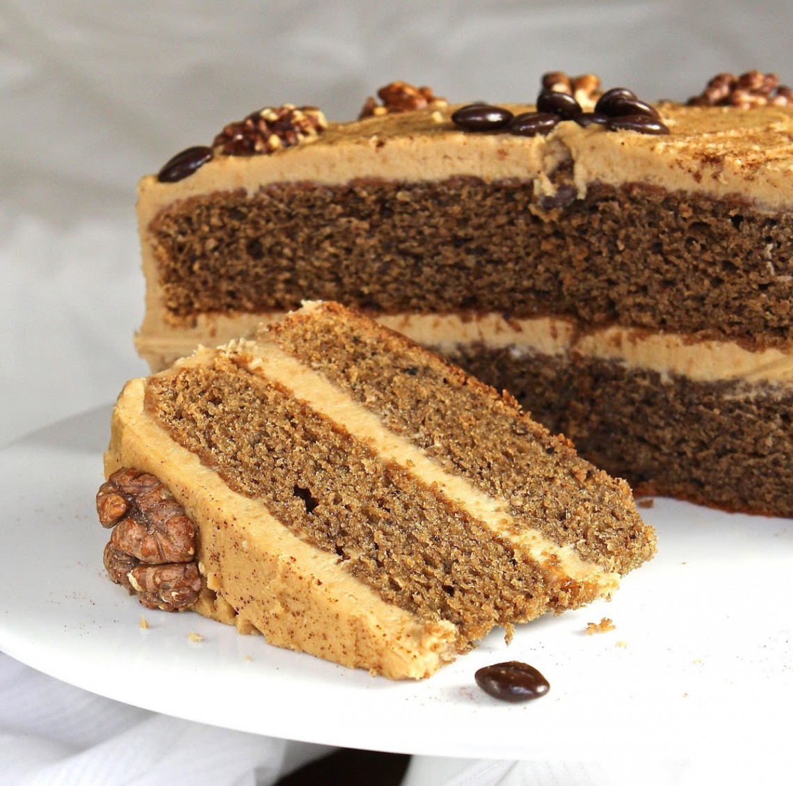 gluten free coffee walnut cake
