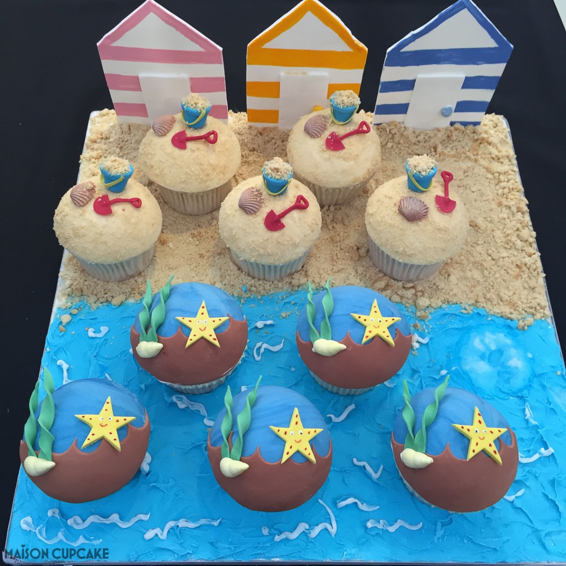 Seaside cupcakes by Stephanie Barnes