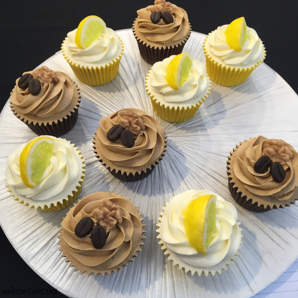Coffee and lemon cupcakes by Sarah Sibley