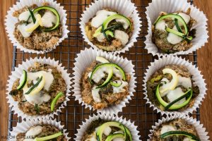 Pesto courgette muffins - recipe using spiralizer although you can sub with grated courgette if you don't have a spiralizer