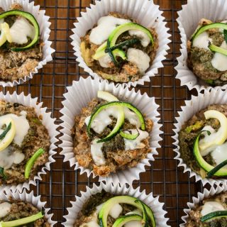Pesto courgette muffins - recipe using spiralizer although you can sub with grated courgette if you don't have a spiralizer