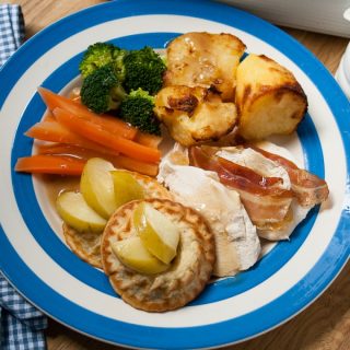 Easy apple and sage popovers served as perfect accompaniment with roast chicken and pancetta