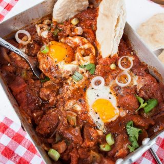 Campfire Shakshuka: Spicy Barbecued Egg and Bacon Mess