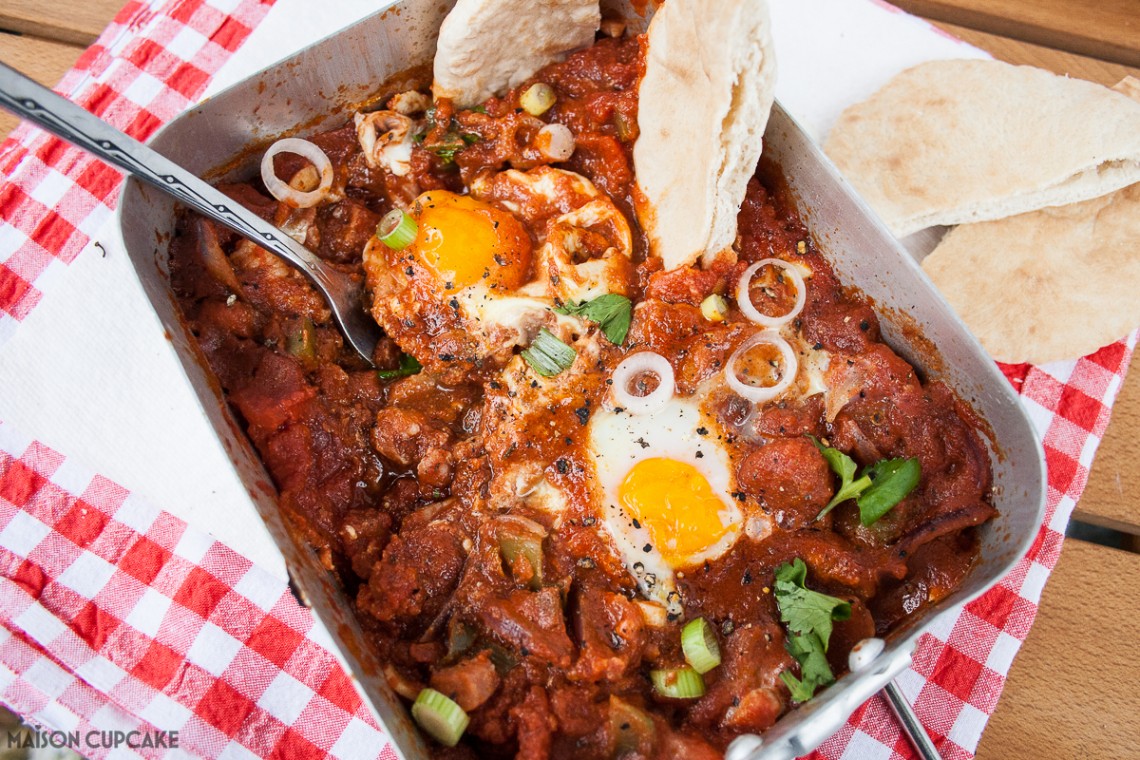 Campfire Shakshuka: Spicy Barbecued Egg and Bacon Mess