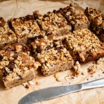 Tasty chickpea blondies with choc chips, coconut and chia granola