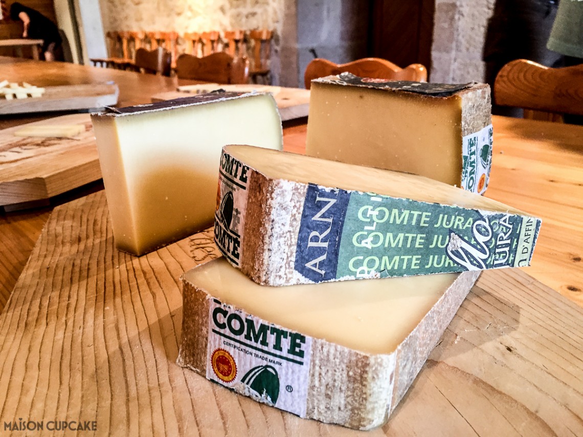 Slices of Comte cheese